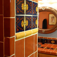 Using Mexican tile in bathroom design